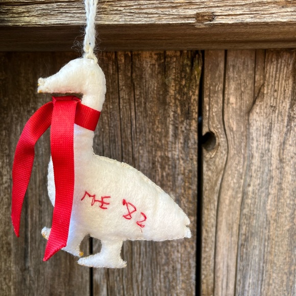 Vintage Americana Christmas Ornaments Handmade Goose, Whale, and Sheep - Picture 6 of 9